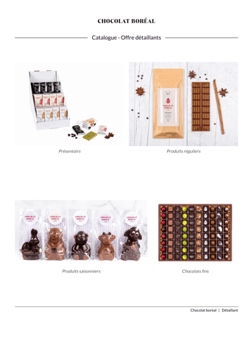 Catalogue offre détaillants Chocolat boréal