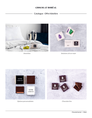 Catalogue offre hôtelière Chocolat boréal